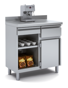 Mueble Cafetero Speed Acero Inoxidable 1000x600x1040mm MCD-100 Docriluc