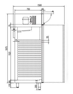 Armario Industrial Refrigerado Pastelería Inox 1370x850x2130mm AEP-140-2 Docriluc