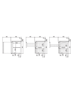 Mesa Refrigerada Industrial 3 Puertas 2020x600x850mm MD-200 Docriluc