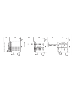 Bajomostrador Congelación Industrial 3 Puertas 1795x700x850mm MGND-180 Docriluc