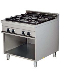 Cocina Industrial A Gas 4 Fuegos Con Mueble 850x900x900mm...