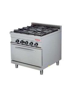 Cocina Industrial A Gas 4 Fuegos Con Horno 850x900x900mm...