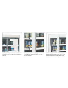 Vitrina Expositora Mural Refrigerada Para Lácteos y Embutidos 986x645x2050mm Con Puertas SLIM GD 100 Eurofred