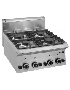 Cocina Industrial Gas Sobremesa 4 Fuegos 600x650x270mm G4S65 MBM