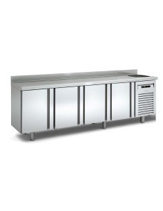 Mesa Refrigerada Industrial 4 Puertas Con Fregadero 2545x600x850mm MRSF-250 Coreco