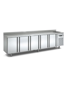Mesa Refrigerada Industrial 5 Puertas Con Fregadero 3070x600x850mm MRSF-300 Coreco