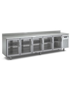 Mesa Refrigerada Industrial 5 Puertas Cristal 3070x600x850mm BMR-300-V Docriluc